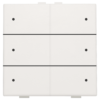 Niko Original White Home Control Zesvoudige drukknop met leds en comfortsensoren 101-52206 RAL 9010