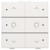 Niko Original White Home Control 2-voudige bediening dimmer met 6-voudige toets+led 101-52046 RAL 9010