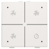 Niko original white Home Control bediening ventilatie met led