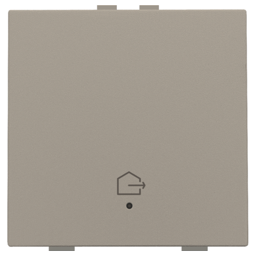 Niko intense brons Drukknop met ledsymbool ”woning verlaten” Niko home control enkelvoudige drukknop "woning verlaten"