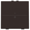 Niko intense dark brown Toets enkelvoudig I-0 voor drukknop of RF-wandzender Niko Draadloze schakelaar met twee toetsen