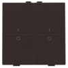 Niko intense dark brown Toets 2-voudig I-0 voor busdrukknop of RF-wandzender Niko draadloze schakelaar met vier toetsen
