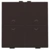 Niko intense dark brown Toets 2-voudig op & neer voor busdrukknop of RF-wandzender Niko draadloze schakelaar met vier toetsen