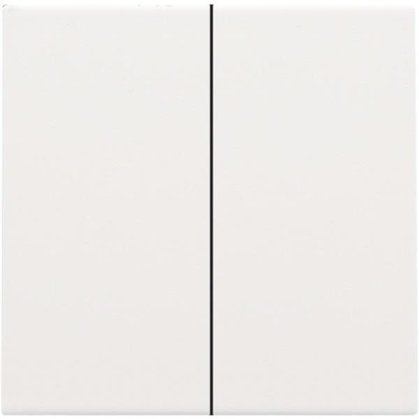Niko Pure steel white Toets dubbel voor elektronische schakelaar of drukknop Niko slimme tweevoudige schakelaar met 2 bedieningsknoppen