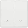 Niko Pure steel white Toets dubbel voor elektronische rolluikschakelaar Niko Pure White steel