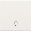 Niko Pure steel white Toets met lens voor geconnecteerde schakelaar woning verlaten Niko Pure White steel