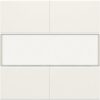 Niko Pure steel white afwerkingsset voor 4voudige potentiaalvrije drukknop 24 V met tekstveld Niko drukknop 4 voudig 24 Volt