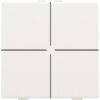 Niko Pure steel white Home Control 4voudige lichtbediening