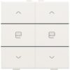 Niko Pure steel white Home Control 2voudige bediening motorsturing met 6voudige toets
