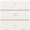 Niko Pure steel white Home Control enkelvoudige bediening dimmer met 3voudige toets