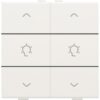 Niko Pure steel white Home Control 2voudige bediening dimmer met 6voudige toets