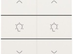 Niko Pure steel white Home Control 2voudige bediening dimmer met 6voudige toets