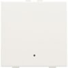 Niko Pure steel white Home Control enkelvoudige toets met led Niko home control enkelvoudige drukknop met led