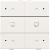 Niko Pure steel white Home Control Dubbele motorsturingsbediening met led