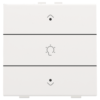 Niko Pure steel white Home Control Enkelvoudige dimbediening met led Niko home control enkelvoudige dimbediening met Leds