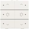 Niko Pure steel white Home Control Dubbele dimbediening met led Niko home control tweevoudige dimbediening met leds