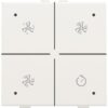 Niko Pure steel white Home Control bediening ventilatie met led Niko home control ventilatiebediening met Leds