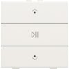 Niko Pure steel white Home control Enkelvoudige audiobediening met leds Niko home control enkelvoudige audiobediening LEDS