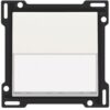 Niko Pure steel white Afwerkingsset met tekstveld voor schakelaar of drukknop Niko Pure White steel