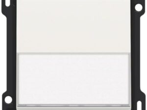 Niko Pure steel white Afwerkingsset met tekstveld voor schakelaar of drukknop Niko Pure White steel