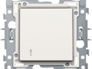 Niko Pure steel white Hotelkaartschakelaar 10A 250V AC met NO/NC contact Niko Pure White steel