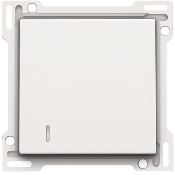 Niko Pure steel white Toets voor hotelkaartschakelaar 10A 250V AC Niko Pure White steel