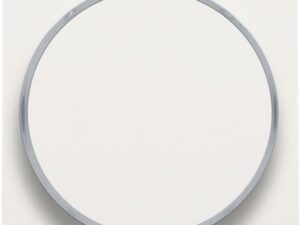 Niko Pure steel white Toets met doorschijnende ring voor drukknop 6A Niko Pure White steel