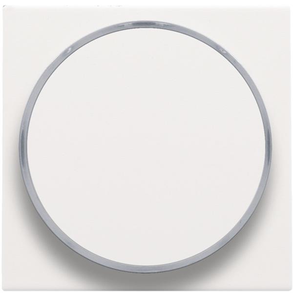 Niko Pure steel white Toets met doorschijnende ring voor drukknop 6A Niko Pure White steel