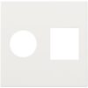 Niko Pure steel white Centraalplaat TV + RJ45 Telenet Interkabel d Niko Pure White steel