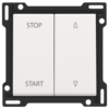 Niko Pure steel white Toets voor rolluikschakelaar 10A 250V AC Niko Pure White steel