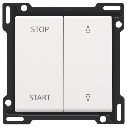 Niko Pure steel white Toets voor rolluikschakelaar 10A 250V AC Niko Pure White steel