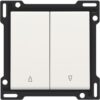 Niko Pure steel white Toets voor rolluikdrukknop elektrisch gescheiden Niko Pure White steel