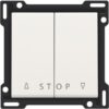Niko Pure steel white Toets voor rolluikdrukknop voor elektronische sturing Niko Pure White steel