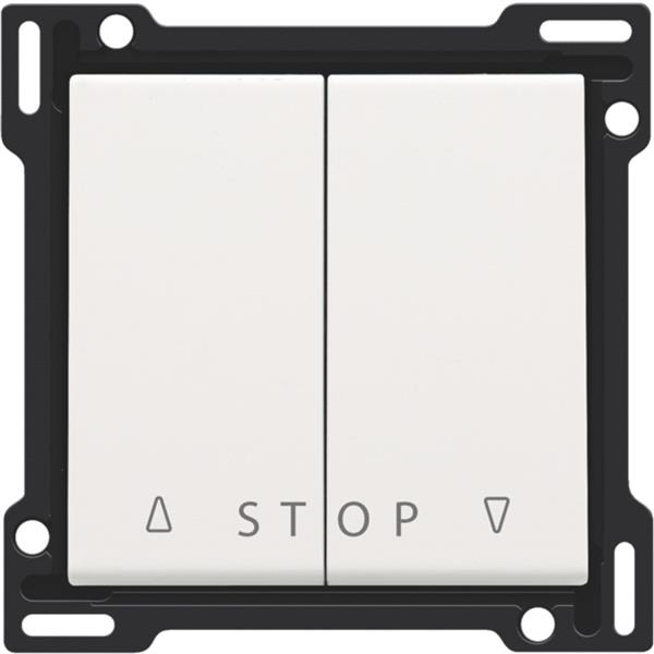 Niko Pure steel white Toets voor rolluikdrukknop voor elektronische sturing Niko Pure White steel