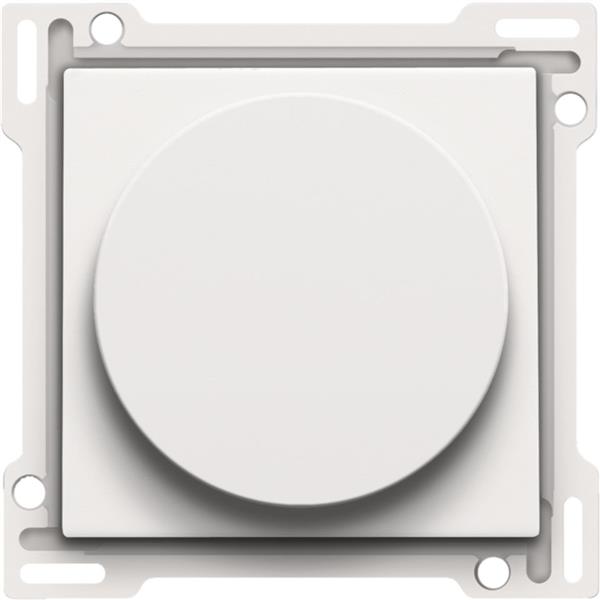 Niko Pure steel white Toets op/neer voor impulsgever met draaibediening 25A Niko Pure White steel
