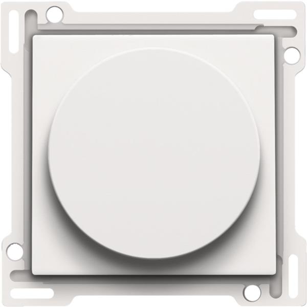 Niko Pure steel white Afwerkingsset 1-2-3 voor draaischakelaar voor motoren Niko Pure White steel