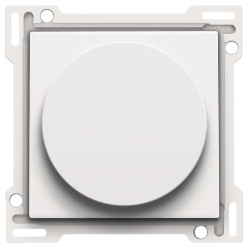 Niko Pure steel white Afwerkingsset 1-0-2 voor draaischakelaar voor motoren Niko Pure White steel