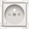 Niko Pure steel white Centraalplaat voor wandcontactdoos met overspanningsbeveiliging Niko Pure White steel