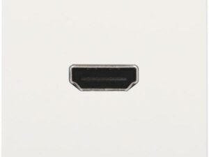 Niko Pure steel white Afwerkingsset met HDMI-naar-schroefaansluiting Niko Pure White steel