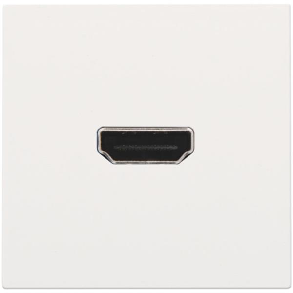 Niko Pure steel white Afwerkingsset met HDMI-naar-HDMI-aansluiting Niko Pure White steel