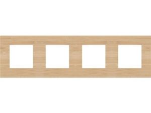 Niko Pure bamboo Viervoudige afdekplaat met 71 mm Niko Pure Bamboo