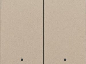 Niko Pure steel champagne Toets 2-voudig met lens voor elektronische schakelaar of drukknop Niko slimme tweevoudige schakelaar met 2 bedieningsknoppen