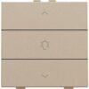 Niko Pure steel champagne Home Control enkelvoudige bediening dimmer met 3-voudige toets 157-51043 RAL 080 70 10