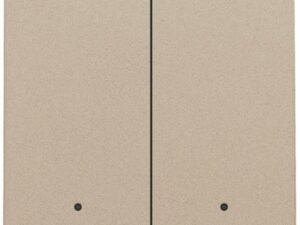 Niko Pure steel champagne Tweevoudige drukknop met leds en comfortsensoren voor Niko Home Control