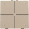Niko Pure steel champagne Viervoudige drukknop met leds en comfortsensoren voor Niko Home Control