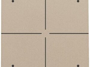 Niko Pure steel champagne Viervoudige drukknop met leds en comfortsensoren voor Niko Home Control