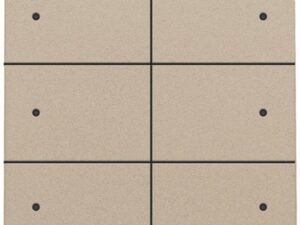Niko Pure steel champagne Zesvoudige drukknop met leds en comfortsensoren voor Niko Home Control