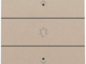 Niko Pure steel champagne Home Control enkelvoudige bediening dimmer met 3-voudig toets+led Niko home control enkelvoudige dimbediening met Leds