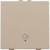Niko Pure steel champagne Drukknop met led symbool ”woning verlaten” Niko Pure Champagne steel