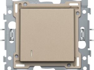Niko Pure steel champagne Hotelkaartschakelaar 10A 250V AC met NO/NC contact Niko Pure Champagne steel